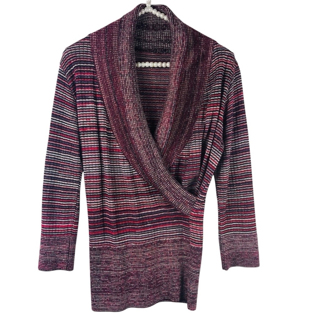 Striped Burgundy Sweater for Women
